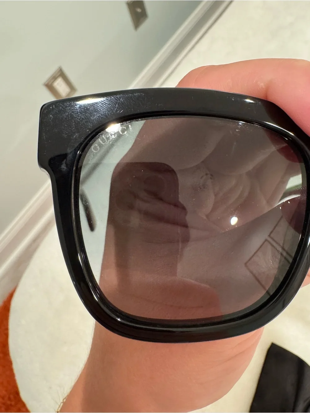 Gucci Black Oversized Cat-Eye Sunglasses